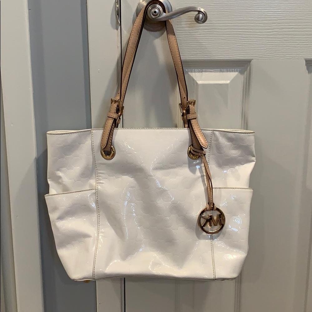 Michael Kors White Patent Bag